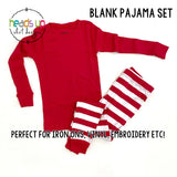 blank pajamas leveret wholesale stripe bottoms plain red top cute popular christmas pajamas for vinyl or embroidery. wholesale pricing matching pajamas for the whole family. Family pajamas Christmas. blank blanks solid top boy girl kids youth toddler baby adult all sizes wholesale fast shipping blank pajamas